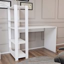Ver imagem 6 de Mesa Escrivaninha Home Office 3 Prateleiras Branco - Panorama Móveis