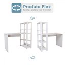 Ver imagem 7 de Mesa Escrivaninha Home Office 3 Prateleiras Branco - Panorama Móveis