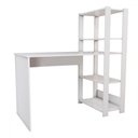Ver imagem 1 de Mesa Escrivaninha Home Office 3 Prateleiras Branco - Panorama Móveis