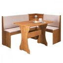 Ver imagem 1 de Mesa com Banco Canto Estofado Golden Mel Tecido Linho Amendoa Viero