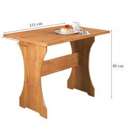 Mesa com Banco Canto Estofado Golden Mel Tecido Linho Amendoa Viero - 4