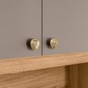 Ver imagem 6 de Armario Cozinha Compacta Tropical 160cm 7 Portas e 2 Gavetas Freijo/fendy/ripado