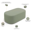 Ver imagem 6 de Cabeceira Cama Box 100cm Lanna com Puff Recamier Doha W01 Bouclê Oliva - Lyam Decor