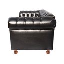 Ver imagem 3 de Sofa 1.80 Luiz XV Chesterfield Capitone Corano Preto
