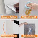 Ver imagem 2 de Placa Revestimento Adesiva Flexível para Parede Linho Cinza Claro 30x60cm