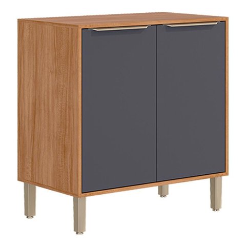 Balcão de Cozinha Divina Esplêndida Brilhante Celeste Áurea 80cm Cinamomo/titânio com Tampo Mdf