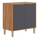 Ver imagem 1 de Balcão de Cozinha Divina Esplêndida Brilhante Celeste Áurea 80cm Cinamomo/titânio com Tampo Mdf