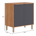 Ver imagem 3 de Balcão de Cozinha Divina Esplêndida Brilhante Celeste Áurea 80cm Cinamomo/titânio com Tampo Mdf