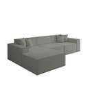 Ver imagem 3 de Sofá 3 Lugares 2,75m Bouclê com Chaise Compactair - Balaqui Cinza Claro