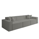 Ver imagem 4 de Sofá 3 Lugares 2,75m Bouclê com Chaise Compactair - Balaqui Cinza Claro