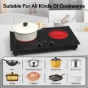 Ver imagem 5 de Vbgk Cooktop Elétrico 24" 2400w com 2 Queimadores e Tela Touch (preto)