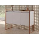 Ver imagem 3 de Aparador Rima Industrial 3 Portas 2 Unidades MDP Aço 120cm Branco Cobre