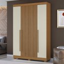 Ver imagem 2 de Guarda Roupa Solteiro 150cm 4 Portas Raiz Atacama/areia A15 - Mpozenato
