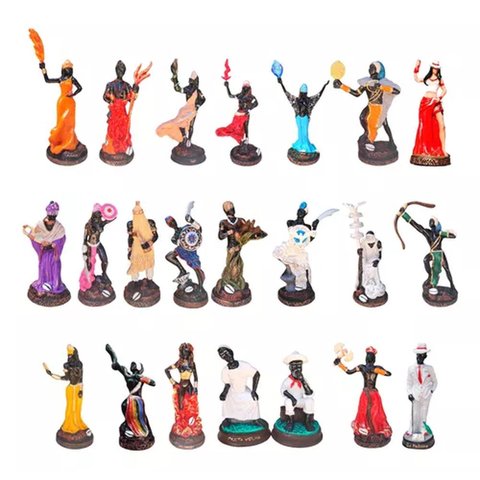 22 Estatuetas em Resina Orixás da Umbanda 15 Cm