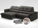 Ver imagem 6 de Sofá com Carregador Usb Retrátil Reclinável Monaco 2,10m Velosuede Cinza - Netsofas