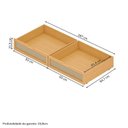 Ver imagem 2 de Kit 2 Gavetões em Madeira Maciça e Rattan Magna Kids Casatema MadeiraOriginals Marrom/Mel