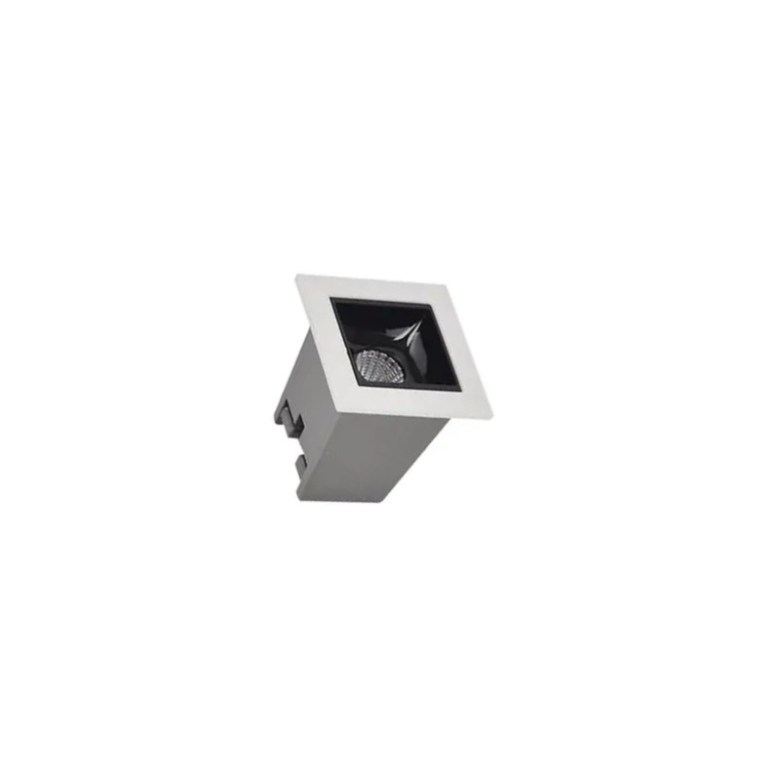 Spot Luminária Embutir Móvel 2w Bco Quente Bivolt Envio 24h - Branco/preto - Bco Neutro - 110v/220v