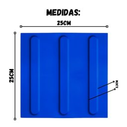 16 Pçs Piso Tátil Pvc Anlik Solucoes Alerta ou Direcional:azul Direcional/25x25 - 3