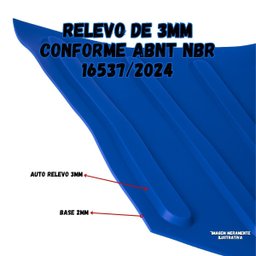 16 Pçs Piso Tátil Pvc Anlik Solucoes Alerta ou Direcional:azul Direcional/25x25 - 5
