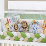 KIT JOGO DE BERÇO SAFARI ESTAMPADO 10 PEÇAS KIT AMERICANO DE BERÇO BABY ZOO PARA BEBE LUXUOSO:INDIO - 4