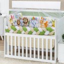 Ver imagem 2 de KIT JOGO DE BERÇO SAFARI ESTAMPADO 10 PEÇAS KIT AMERICANO DE BERÇO BABY ZOO PARA BEBE LUXUOSO:INDIO