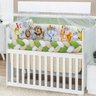 KIT JOGO DE BERÇO SAFARI ESTAMPADO 10 PEÇAS KIT AMERICANO DE BERÇO BABY ZOO PARA BEBE LUXUOSO:INDIO - 2