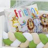 KIT JOGO DE BERÇO SAFARI ESTAMPADO 10 PEÇAS KIT AMERICANO DE BERÇO BABY ZOO PARA BEBE LUXUOSO:INDIO - 6
