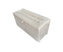 Ver imagem 5 de Recamier Puff Baú Sapateira e Gaveta 90 cm para Cama de Solteiro - Creme