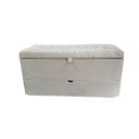Ver imagem 4 de Recamier Puff Baú Sapateira e Gaveta 90 cm para Cama de Solteiro - Creme