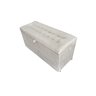 RECAMIER PUFF BAÚ SAPATEIRA E GAVETA 90 CM PARA CAMA DE SOLTEIRO - CREME - 5
