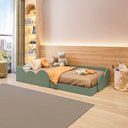 Ver imagem 3 de Cama Infantil Montessoriana Solteiro Cloud:verde Bellagio