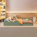 Ver imagem 2 de Cama Infantil Montessoriana Solteiro Cloud:verde Bellagio