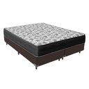 Ver imagem 1 de Cama Box Bipartido Casal Marrom e Colchão Iso 100 D33 Ortobom