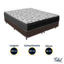 Ver imagem 3 de Cama Box Bipartido Casal Marrom e Colchão Iso 100 D33 Ortobom