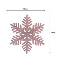 Ver imagem 3 de Jogo Floco de Neve Gliter Rosê Gold 18cm Enfeite Natalino 3 Peças - Yangzi