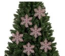 Ver imagem 2 de Jogo Floco de Neve Gliter Rosê Gold 18cm Enfeite Natalino 3 Peças - Yangzi
