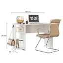 Ver imagem 2 de Mesa para Escritório 3875 Ambiente Branco Brilho - Qmovi