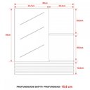 Ver imagem 4 de Armário de Banheiro 2 Prateleiras Amêndoa/Mármore Lunar Bn3614 - Tecno Mobili