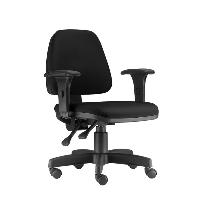 Cadeira Frisokar Sky Média Executiva Back System Nr17 Ergonômica Crepe Preto