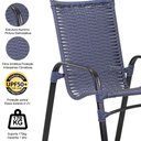 Ver imagem 3 de Jogo 4 Cadeiras Emily e Mesa com Tampo Ripado em Alumínio para Piscina, Área e Jardim Trama Original