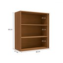 Ver imagem 3 de Armário Aéreo Cozinha 80 Cm Mônica 2 Portas com Vidro Canela - Kappesberg
