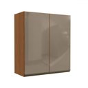 Ver imagem 1 de Armário Aéreo Cozinha 80 Cm Mônica 2 Portas com Vidro Canela - Kappesberg