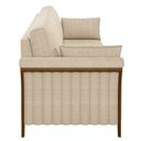 Ver imagem 5 de Sofá Living 3 Lugares 222cm Pés Madeira Roya M22 Linho Champanhe - Mpozenato