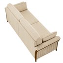 Ver imagem 7 de Sofá Living 3 Lugares 222cm Pés Madeira Roya M22 Linho Champanhe - Mpozenato