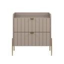 Ver imagem 6 de Mesa de Cabeceira Vênus 60cm Móvel 100% em Mdf Praticidade Ao Lado da Cama com 2 Gavetas