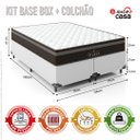 Ver imagem 2 de Cama Box Queen Bipartido + Colchão Paris Molas Ensacadas Pocket - 61x158x198cm - e-Shop Casa - Couro