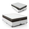 Cama Box Queen Bipartido + Colchão Paris Molas Ensacadas Pocket - 61x158x198cm - e-Shop Casa - Couro - 1