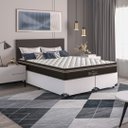 Ver imagem 6 de Cama Box Queen Bipartido + Colchão Paris Molas Ensacadas Pocket - 61x158x198cm - e-Shop Casa - Couro