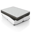 Ver imagem 5 de Cama Box Queen Bipartido + Colchão Paris Molas Ensacadas Pocket - 61x158x198cm - e-Shop Casa - Couro