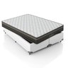 Cama Box Queen Bipartido + Colchão Paris Molas Ensacadas Pocket - 61x158x198cm - e-Shop Casa - Couro - 5